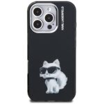Case Karl Lagerfeld IML Aquarelle        Choupette & Logo for iPhone 16 Pro Max black - imagine 3
