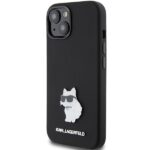 Karl Lagerfeld KLHCP15MSMHCNPK iPhone 15 Plus / 14 Plus 6.7" black Silicone Choupette Metal Pi - imagine 2