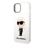 Karl Lagerfeld KLHCP14SSNIKBCH iPhone 14/ 15 / 13 6,1" hardcase white Silicone Ikonik - imagine 6