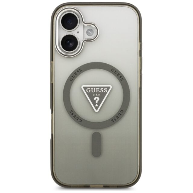 Guess IML Gradient Triangle Logo MagSafe case for iPhone 17 khaki - imagine 3