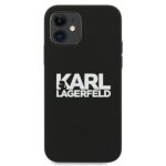 Karl Lagerfeld KLHCP12SSLKLRBK iPhone 12 mini 5,4" Silicone Stack Logo black - imagine 3