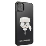 Karl Lagerfeld KLHCN65DLHBK iPhone 11 Pro Max black Iconic Glitter Karl`s Head - imagine 3