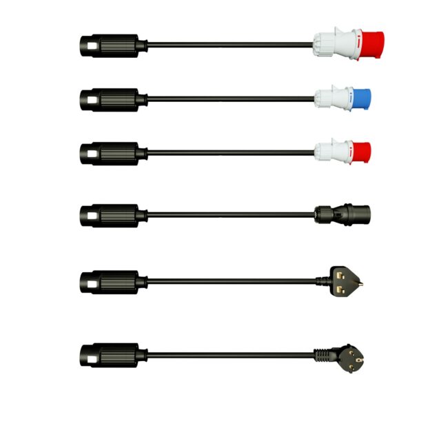 Extralink BS-PCD050 32A 16kW | Three-phase Portable EV Charger With LCD Touch Screen | 6 adaptors, 5m length, Schuko - imagine 5