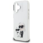 Case Karl Lagerfeld IML Aquarelle Karl   & Choupette & Logo for iPhone 16 white - imagine 6
