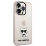 Karl Lagerfeld KLHCP14XCTTRI iPhone 14 Pro Max 6,7" hardcase pink Transparent Choupette Body - imagine 4