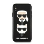 Karl Lagerfeld KLHCI65KICKC iPhone X sMax hardcase black Karl & Choupette - imagine 2