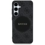 Case Guess 4G Round Patch Classic Logo MagSafe to Samsung Galaxy S25 black - imagine 3