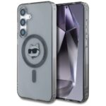 Case Karl Lagerfeld Button Choupette Head Printed Logo MagSafe Samsung Galaxy S25+ black