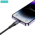 USAMS Braided cable U83 3in1 100W 1.2mDigital Display PD Fast Charge (lightning/microUSB/USB-C) SJ60 - imagine 2