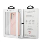 Guess GUHCS21MLSVSPI S21+ G996 pink hardcase Script Vintage - imagine 8