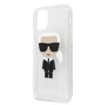 Karl Lagerfeld KLHCN61TPUTRIKSL iPhone 11 6,1" /  Xr  silver Glitter Ikonik Karl - imagine 3