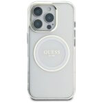 Case Guess IML Metal Colored Circle Classic Logo MagSafe for iPhone 16 Pro white - imagine 3