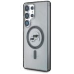 Case Karl Lagerfeld Button Karl & Choupette Heads Printed Logo MagSafe Samsung Galaxy S25 Ultra blac - imagine 2