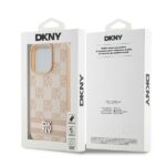 DKNY DKHCP15LPCPTSSP iPhone 15 Pro 6.1 inch pink hardcase Leather Checkered Mono Pattern & Printed S - imagine 8