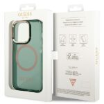 Guess GUHMP14LHTCMA iPhone 14 Pro 6.1" khaki hard case Gold Outline Translucent MagSafe - imagine 8