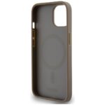 DKNY DKHMP15SPSOSPW iPhone 15 / 14 / 13 6.1 inch brown hardcase Leather Printed Pattern Metal Logo M - imagine 6