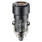 USAMS Car Charger C39 USB+USB-C 60WFast Charge black CC208CC01 (US-CC208)