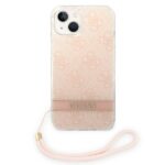Guess GUOHCP14MH4STP iPhone 14 Plus / 15 Plus 6.7" pink hardcase 4G Print Strap - imagine 2