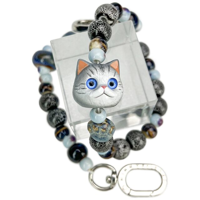 Bag charm handstrap Nimmy New Big Eye Cute Pets 2.0 grey - imagine 6
