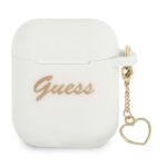 Guess  GUA2LSCHSH AirPods cover white Silicone Charm Heart Collection
