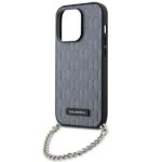 Karl Lagerfeld KLHCP14LSACKLHPG iPhone 14 Pro 6.1" silver hardcase Saffiano Monogram Chain - imagine 5
