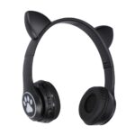 Extralink Kids Cat-Ear Wireless Headphones Black | Wireless Headphones | Bluetooth 5.0, RGB Lighting - imagine 2