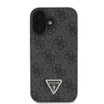 Guess GUHCP16SP4TDSCPK iPhone 16 6.1" black hardcase Leather Metal Logo Strass Crossbody - imagine 3