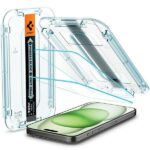 Spigen Glas.TR iPhone 15 6.1" "EZ FIT" clear tempered glass AGL06907 - imagine 8