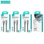 USAMS Cable USB to USB-C 3A 0.25mFast Charging steel/tarnish SJ680USB01 (US-SJ680) - imagine 7