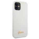 Guess GUHCP12SLSLMGWH iPhone 12 mini 5,4" white hardcase Metal Logo Script - imagine 4