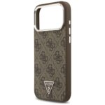 Case Guess 4G Triangle Logo MagSafe for iPhone 17 Pro Max brown - imagine 6