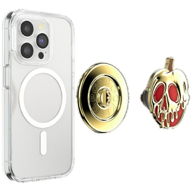 Grip and stand for phone Popsockets Round Disney Enamel Poison Apple MagSafe gold 1 - imagine 7