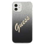 Guess GUHCP12SPCUGLSBK iPhone 12 mini 5,4" black hardcase Glitter Gradient Script - imagine 3