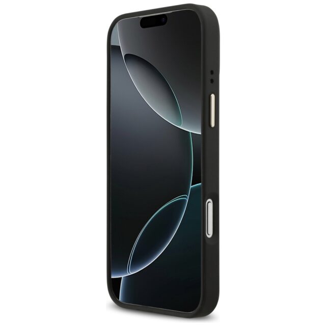 Case Guess 4G Strass Logo MagSafe for iPhone 17 Pro Max black - imagine 5