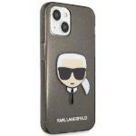 Karl Lagerfeld KLHCP13MKHTUGLB iPhone 13 / 14 / 15 6,1" black hardcase Glitter Karl`s Head - imagine 4