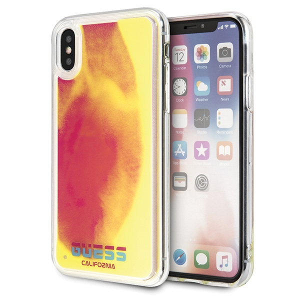 cps-39508f712e90b4dab4b80c6756bd1473-2025-12-06-14-42-45 Guess GUHCPXGLCPI iPhone X/Xs pink hard case California Glow in the dark - imagine 1
