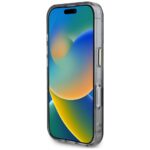 Case Guess Glitter Flowers Triangle Buttons MagSafe for iPhone 16 black - imagine 5