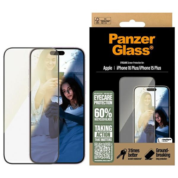 cps-395f126447793722beae43f9a91798d2-2025-12-07-01-03-13 PanzerGlass EyeCare Screen ProtectoriPhone 16 Plus / 15 Plus 6.7" Ultra-Wide Fit 2867 - imagine 1