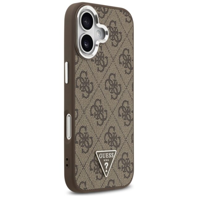 Case Guess 4G Triangle Logo MagSafe for iPhone 17 brown - imagine 4