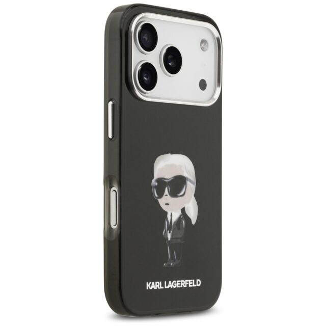 Karl Lagerfeld IML Aquarelle Karl & Logo MagSafe Case for iPhone 17 Pro Black - imagine 4