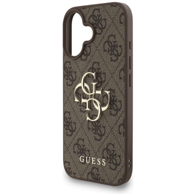Guess 4G Strap 4G Classic Logo Case for iPhone 16 Brown - imagine 6