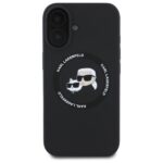 Karl Lagerfeld KLHMP16SSKCHTCK iPhone 16 6.1" black hardcase Silicone Karl&Choupette Heads - imagine 3