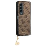 Guess GUHCZFD4GF4GBR F936 Z Fold 4 brown hard case 4G Charms Collection - imagine 2