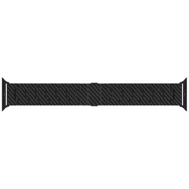 Band PITAKA Carbon Fiber Retro for Apple Watch 1/2/3/4/5/6/7/8/9/10/SE/Ultra/Ultra2 black grey - imagine 7