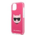 Karl Lagerfeld KLHCP13MTPECPI iPhone 13/ 14 / 15 6,1" hardcase fuschia Choupette Head - imagine 6