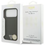 Case Guess Silicone Triangle Logo MagSafe for iPhone 17 Pro Max khaki - imagine 8