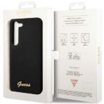 Guess GUHCS23SSLSMK S23 S911 black hardcase Silicone Vintage Gold Logo - imagine 8