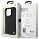BMW BMHCP16LSLLBK iPhone 16 Pro 6.3" black hardcase Leather Hot Stamp - imagine 7