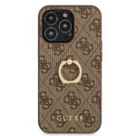 Guess GUHCP13L4GMRBR iPhone 13 Pro / 13 6,1" brown hardcase 4G with ring stand - imagine 3