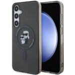 Karl Lagerfeld KLHMS24MHGKCNOK S24+ S926 black hardcase IML Karl&Choupette Glitter MagSafe